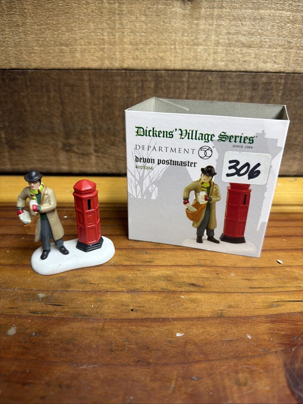 RARE! Dept 56 Dickens' Village Devon Postmaster 4025266 In Box